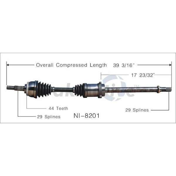 Surtrack Axle Cv Axle Shaft, Ni-8201 NI-8201 - main